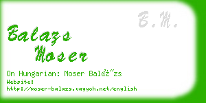 balazs moser business card